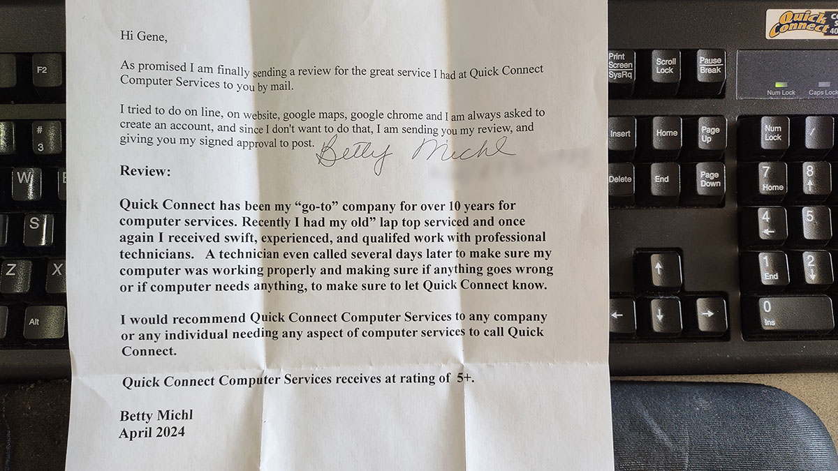 Customer Review from Betty