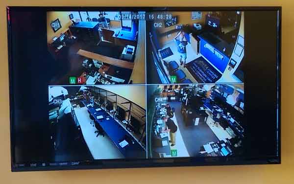 On Screen Display of security cameras